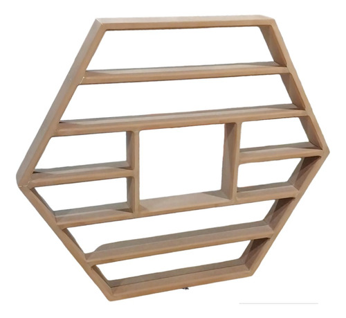 Esmaltero Hexagonal Estante En Mdf 61 Cm X 70 Cm X 3.5 Cm