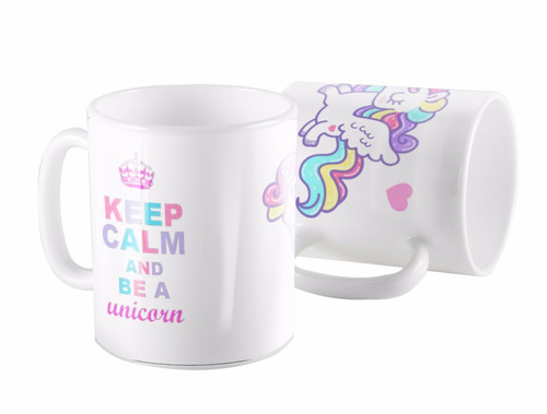 Taza Ceramica Unicornio Keep Calm And Be A Unicorn Kawaii