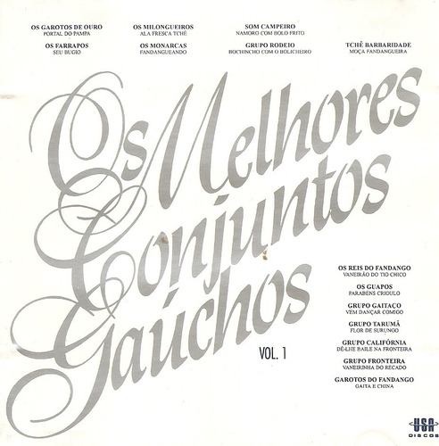 Cd - Os Melhores Conjuntos Gauchos - Vol 1