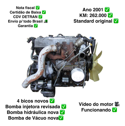 Motor Mwm 2.8 Sprint Mecânico 132cv Completo Funcionando (Usado)