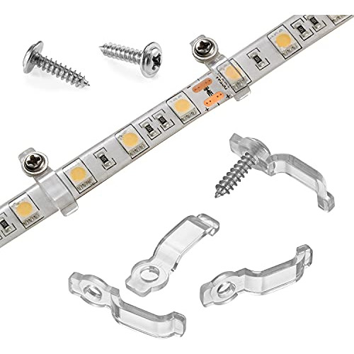 Tira De Luces Led Mmsd, Paquete De 100 Soportes De Montaje