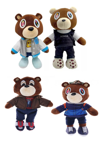 4pcs Lindo Juguete De Peluche De Oso Kanye Regalo