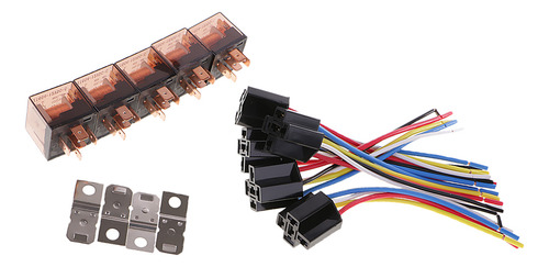 5 Conjunto De 12v 60a Amp Spdt Automotive 5 Pin Y Toma De