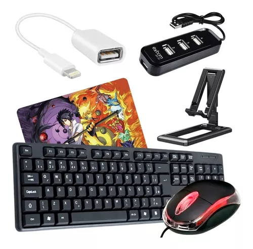 Kit Mobilador Gamer Para Jogar Com Teclado e Mouse Freefire