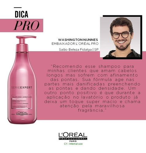 Imagem 9 de 10 de Shampoo L'oréal Professionnel Serie Expert Pro Longer-500 Ml