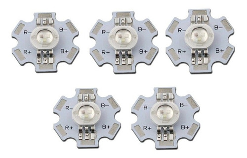 Imagen 1 de 1 de Lote 5 Unidades Led Rgb 3w. Arealed Rosario.