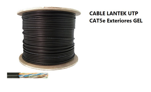 Carrucha Cable Lantek Utp Cat5e Exteriores Gel Icb Technolog