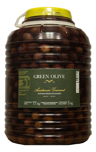 Aceitunas Negras N° 0 En Salmuera Green Olive 5 Kg