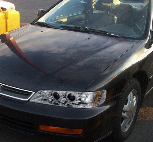 Honda Accord 1994 - 1997 Juego Faros Con Ojo De Angel Cromad