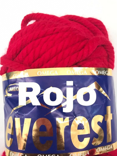 Estambre Grueso Everest 1 Madeja De 200 Gramos Color Rojo