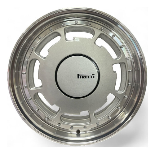 Jogo De Rodas Aro 17 4x100 P-slot Pirelli Gol Saveiro Parati Cor Prata Diamantado 4x100