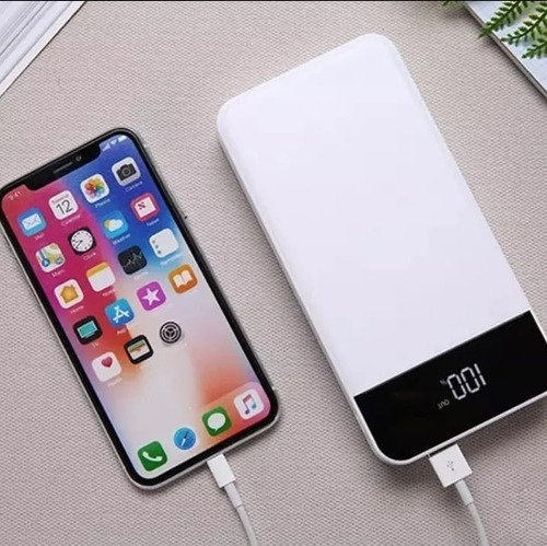 Imagen 2 de 4 de Cargador Batería Portátil Digital Usb 36.000 Mah 2 Usb