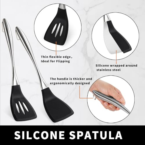 Juego De 2 Espátulas De Silicona Julipro, Turner, Utensilios