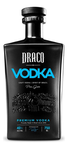 Vodka Draco Premium Craft Spirit Of Brasil Pure Grain 750ml