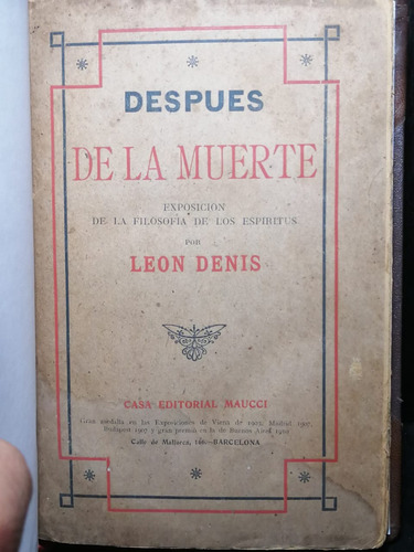 Después De La Muerte Leon Denis Editorial Maucci