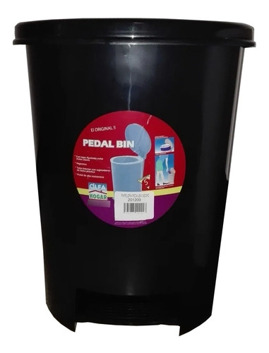 Papelera Pedal Bin Alfa Hogar 15 Litros