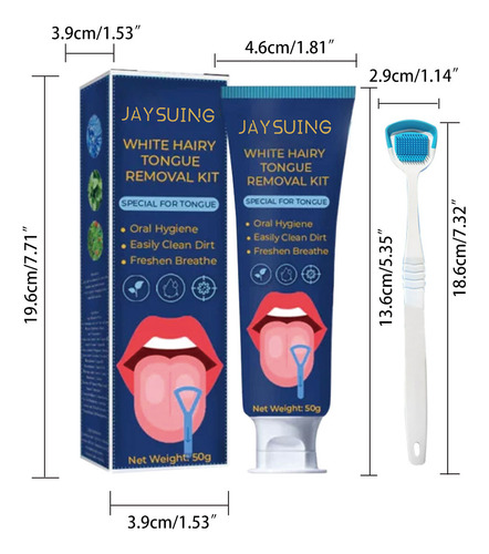& Kit De Cepillos Limpiadores De Lengua S En Gel Oral De