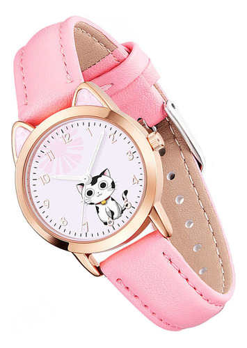 Adorable, Bonito Y Luminoso Reloj Con Forma De Gato