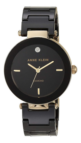 Anne Klein Reloj De Pulsera De Cerámica Negra Para Mujer Con