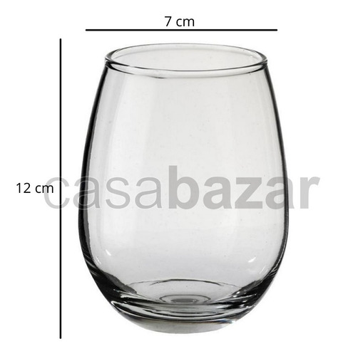 Imagen 3 de 6 de Vaso Gourmet Copa Sin Pie Rigolleau Dubai 450 Ml X 12 Unid.