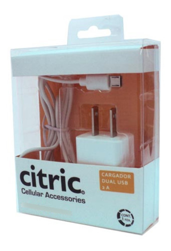 Cargador Dual Citric Micro Usb V8