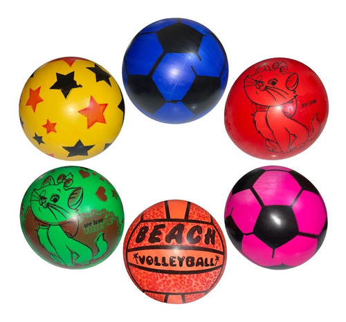 20 Pelota Plastico Colores Niños Fiesta Regalo Mayoreo