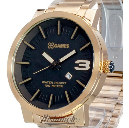 Relógio X-games Masculino Xmgs1007 P2kx Dourado Analógico
