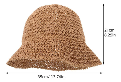 Sombrero De Paja Flexible De Verano Para Mujer Con Protecció