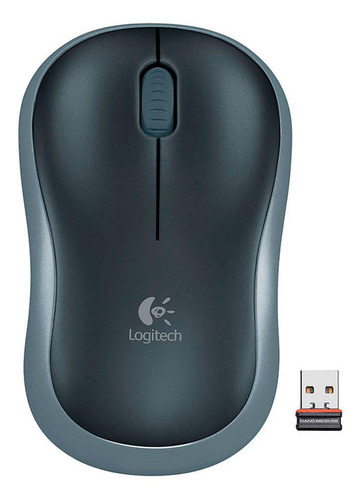 Mouse Logitech M185 Inalambrico Grey Color Negro