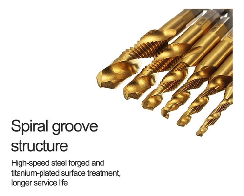 Kit De 12 Brocas Y Tornillos De Rosca Para Metal M3 4 5 6 8