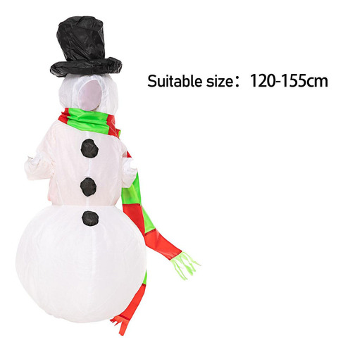 Traje Inflable Reutilizable Dibujos Niño Muñeco De Nieve