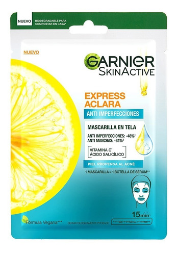 Garnier Express Aclara Mascarilla Anti-imperfecciones 23g