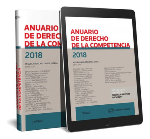 Anuario De Derecho De La Competencia 2018 (dúo)  -  Recuerd