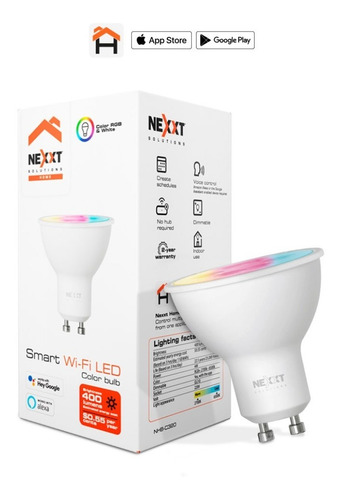 Imagen 9 de 9 de Ampolleta Led Inteligente Nexxt Gu10 Multicolor - Revogames