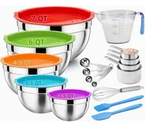 Comprar Cuencos Para Mezclar Con Tapas Herméticas, 23 Piezas Grandes