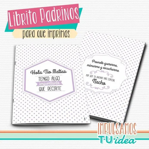 Bautismo - Librito Y Carnet Para Pedir Madrina O Padrino Imp