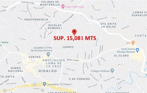 Imagen 7 de 14 de Remate Terreno Villa Nicolás Romero Edo Méx. Sup. 15,081 Mts