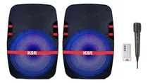 Comprar Par De Bocinas 8 Recargable Bluetooth Usb Fm Ksr Link 7908 