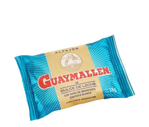 Alfajor Guaymallen Chocolate Blanco 38g Caja X 40un