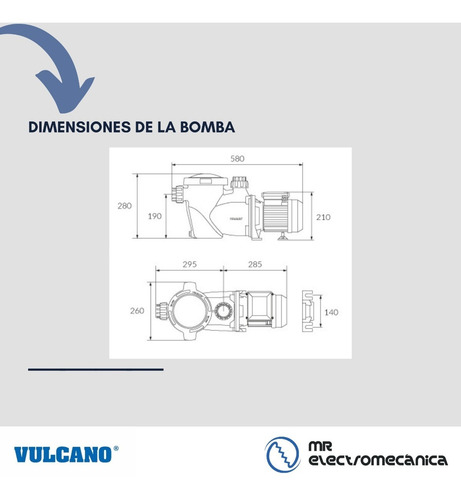 Imagen 6 de 10 de Filtro Vulcano Pileta Vc50 + Bomba 0.75hp - 80.000 Litros