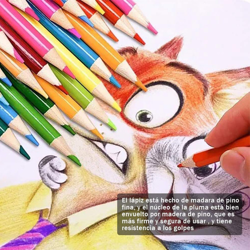 Set 72 Lapices Colores Arte A Base Aceite Dibujo Colorear