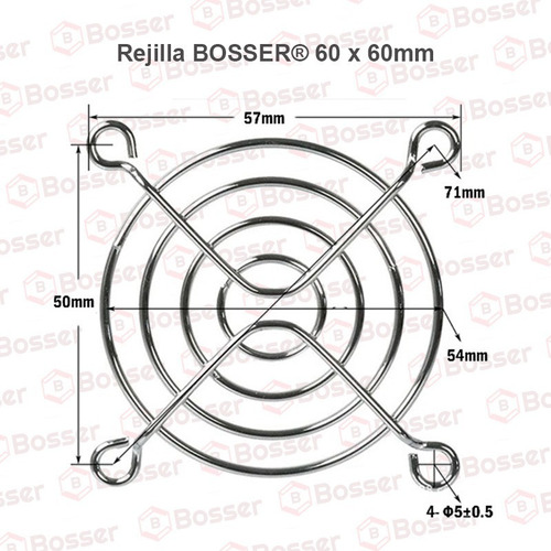 Imagen 6 de 9 de Turbina Cooler Bosser 12v 60x10 Mm Buje Rpm Jst + Reja Metal