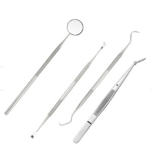 Set Dental Higiene 4 Piezas Acero Inoxidable Limpieza