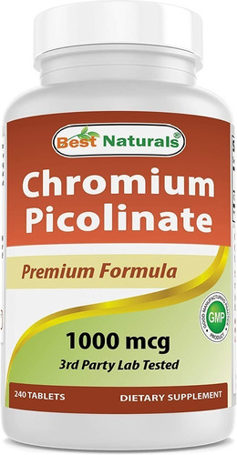 Best Naturals | Chromium Picolinate | 1000mcg | 240 Tablets