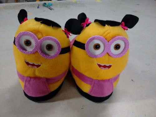 Pantufa Minions Rosa Promoção Oferta Barato Infantil Adulto