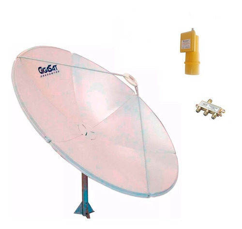 Antena Parabólica Chapa 180cm Banda C Ku Lnbf Multi Divisor