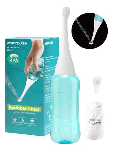 Bidé Portátil De Mano 400ml Con Boquillas Dobles Limpieza.