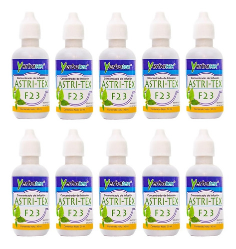 10 Extractos De Hierbas Astri - Tex F23 En Gotas 30 Ml C/u