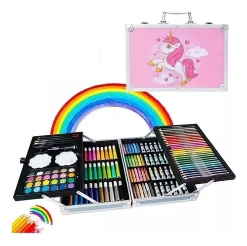 Set De Arte Para Niños Marcadores Crayolas Acuarelas Colores