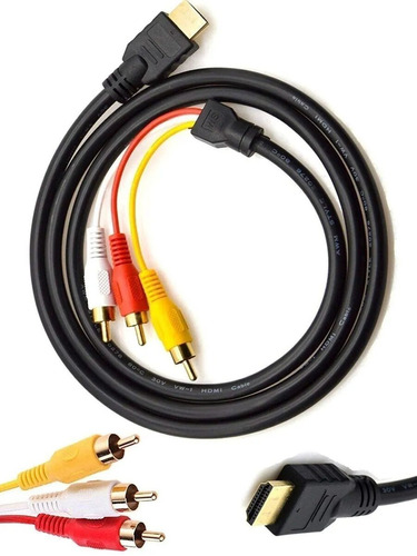Cable Hdmi Macho A Rca Cable De Audio Y Video Hembra 1,5m